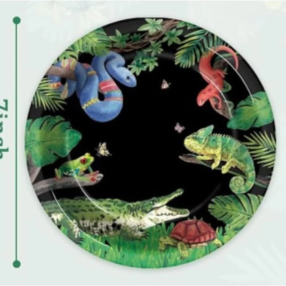 Reptile Themed 7” Paper Plates